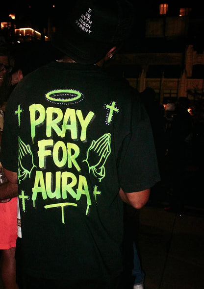 Pray for Aura Rhinestone T-shirt